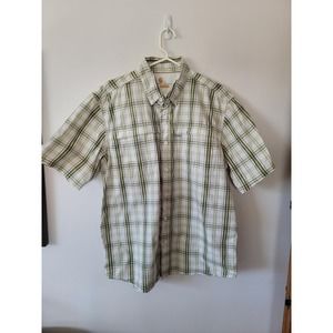 Carhartt Force Men's Large Short Sleeve Plaid Button Down Shirt